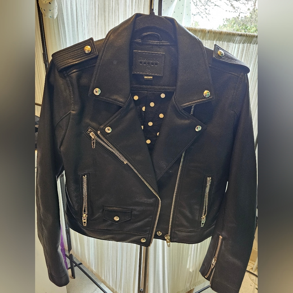 NEW Blank NYC, Pleather motto Jacket - Picture 5 of 6